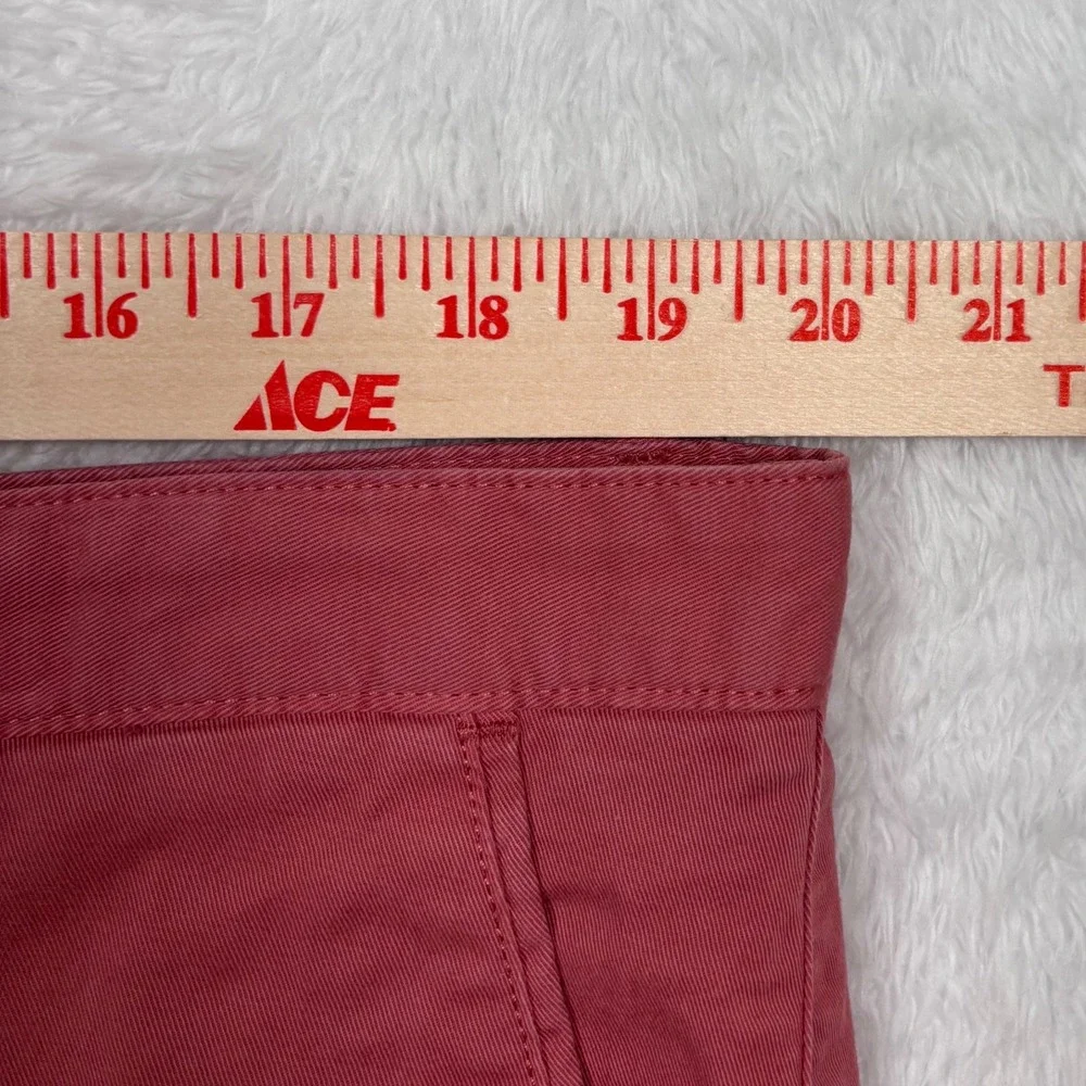 Hugo Boss Slice Shorts Mens 38R Salmon Pink Slim Fit Stretch Chino Casual Preppy